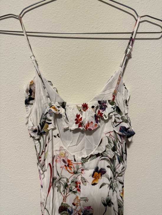 Lulu's White Floral Maxi Dress with Multicolor Botanical Print - Picture 5 of 6